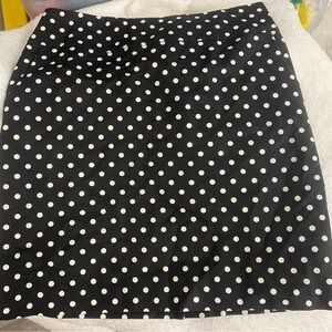 VINTAGE MERONA Black and White Polka Dot Pencil Skirt Size 12